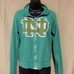 Retro Brand Women's Green Zipper Sweat Jacket Sz S